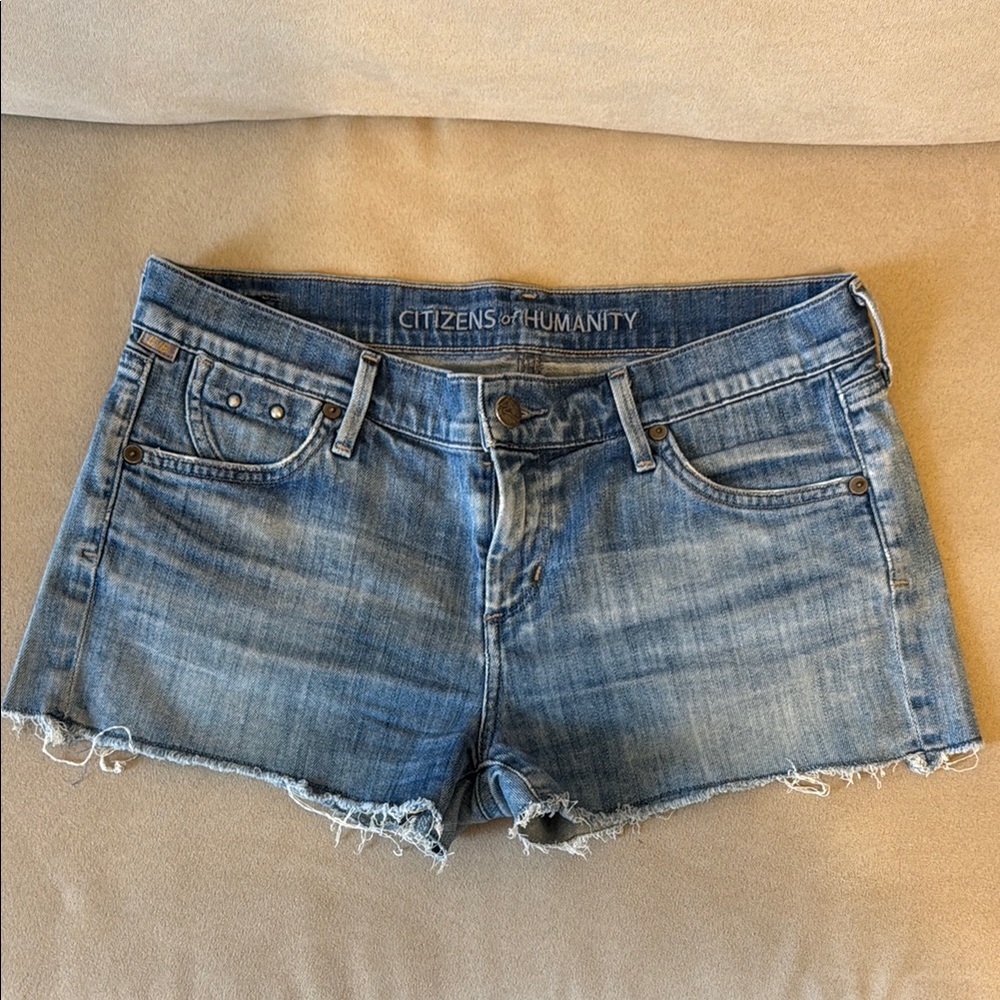 Citizens Of Humanity Blue Jean Shorts Classic Cut-Off Style